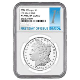 Buy 2024-S NGC PF-70 Ultra Cameo First Day of Issue Morgan Dollar