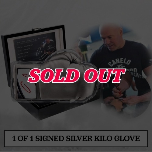 UFC Dana White Signed Autographed Silver Boxing Glove 1 Kilo Coin - 2025 Celebrity Mint