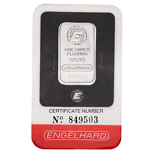 1 oz Engelhard Platinum Bar - In Assay