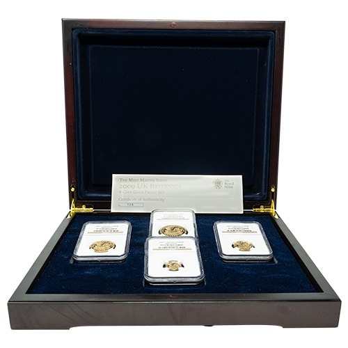 2009 NGC PF-69 Gold Britannia Mint Master Series 4-Coin Proof Set with Box and COA
