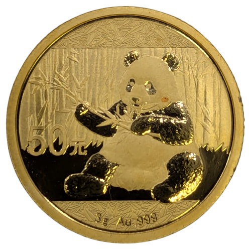 2017 3 Gram Chinese Gold Panda Coin BU
