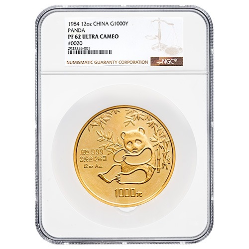 1984 NGC PF-62 12 oz Chinese Gold Panda Proof Coin