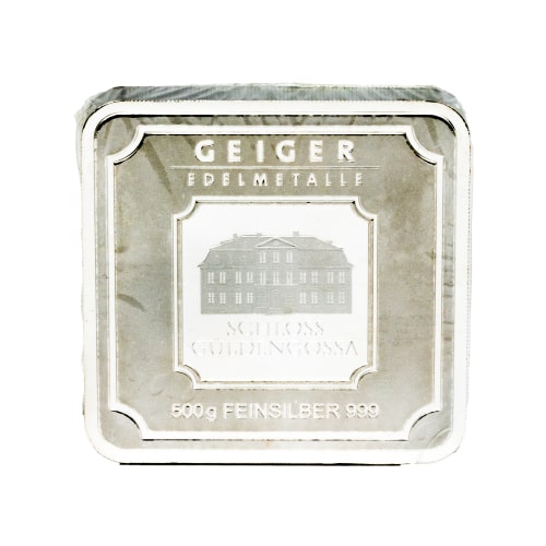 500 Gram Geiger Security Square Silver Bar