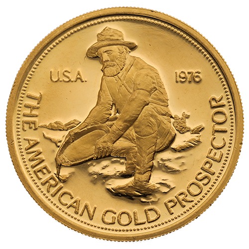1 oz Engelhard Prospector Gold Round - Random Year