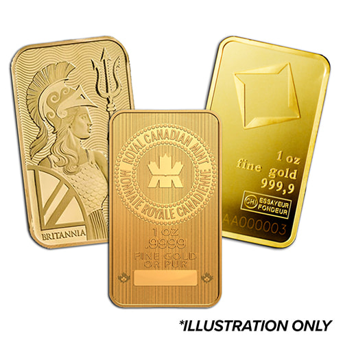 1 oz Gold Bars - Design Our Choice