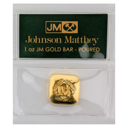 1 oz Johnson Matthey Poured Gold Bar