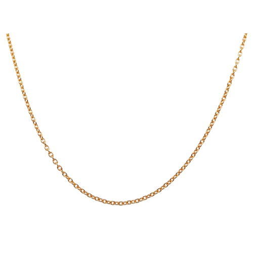 46 cm Nebü 22K Gold Bullion Round Cable Chain Necklace