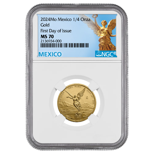 2024 NGC MS-70 First Day of Issue 1/4 oz Mexican Gold Libertad Coin
