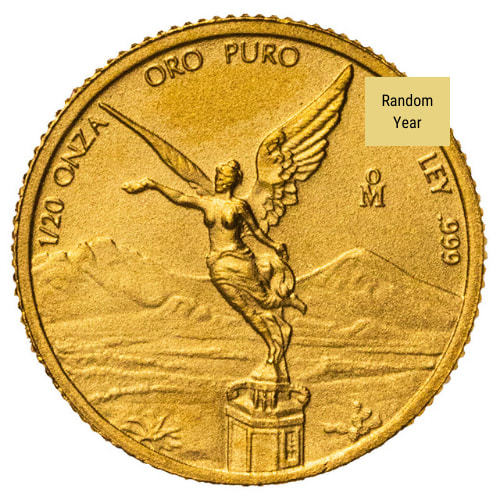 1/20 oz Mexican Gold Libertad Coin - Random Year