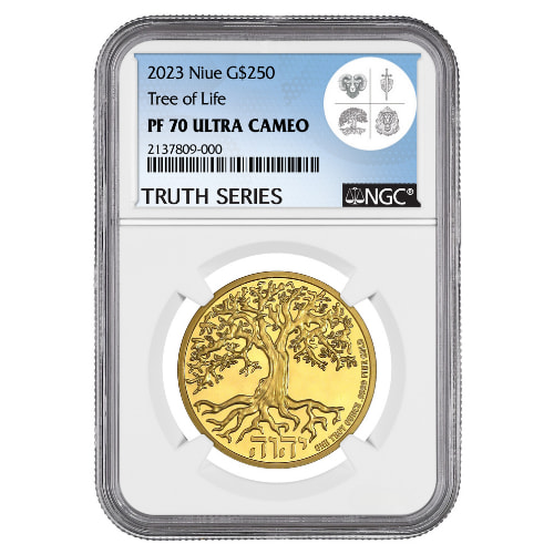 2023 NGC PF-70 1 oz Tree of Life Proof Gold Coin