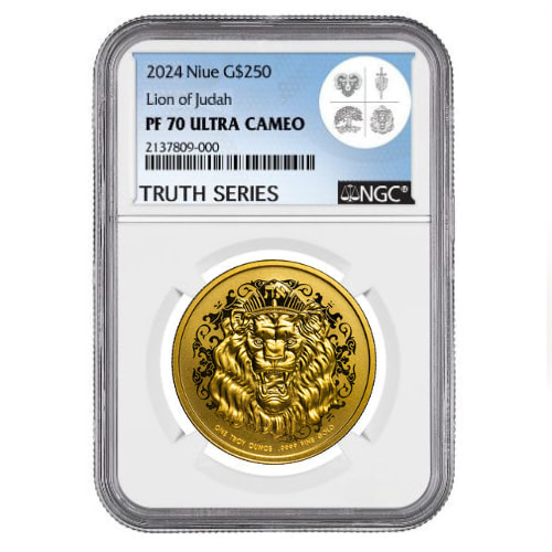 2024 NGC PF-70 1 oz Roaring Lion Proof Gold Coin