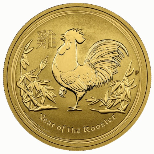 2017 1 oz Australian Lunar Series Rooster Gold Coin
