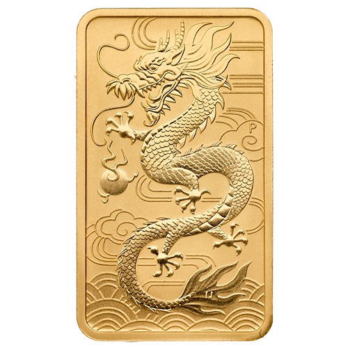 2018 1 oz Dragon Rectangular Gold Coin