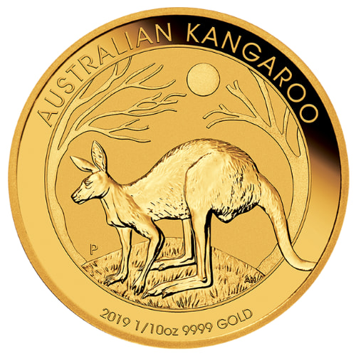 2019 Australian Kangaroo Gold Coin 1/10 oz