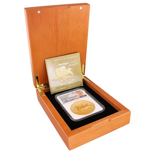 2021-P NGC PF-70 First Day of Issue 5 oz Australian Wedge-Tailed Eagle Enhanced Reverse Proof Coin with Box and COA
