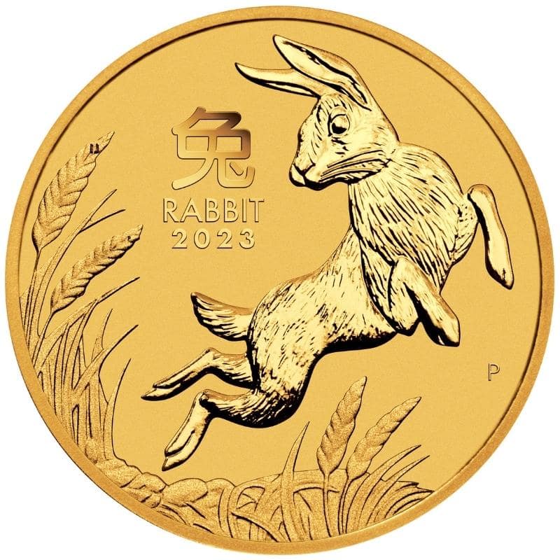 2023 1/2 oz Perth Mint Gold Lunar Rabbit Coin - Series III