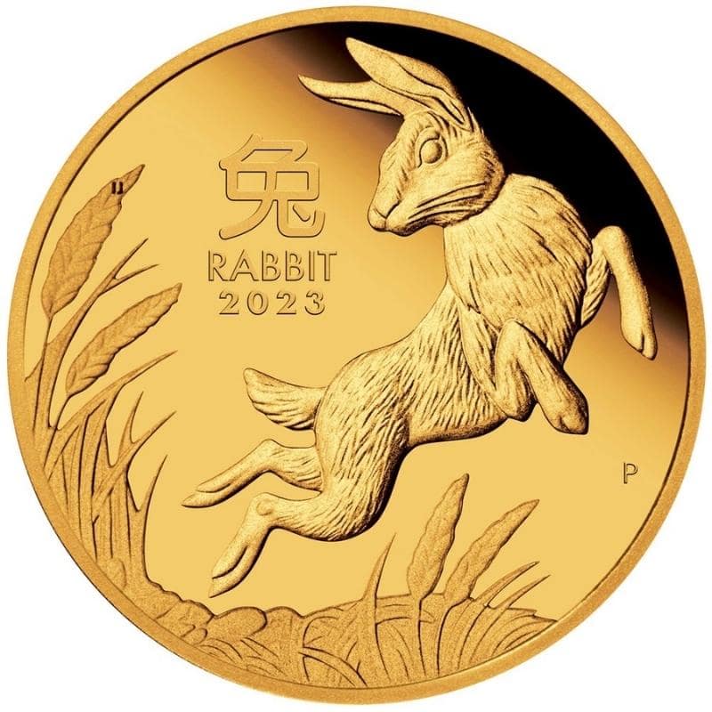 2023 1 oz Perth Mint Gold Lunar Rabbit Proof Coin - Series III