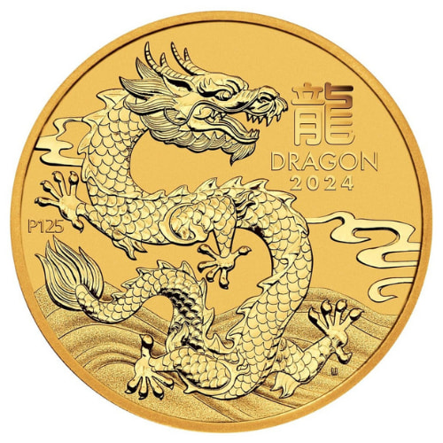 2024 10 oz Perth Mint Gold Lunar Dragon Coin - Series III