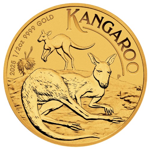 2025 1/2 oz Australian Gold Kangaroo Coin BU