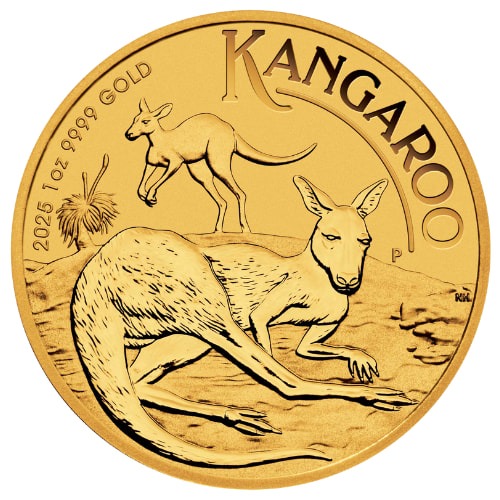 2025 1 oz Australian Gold Kangaroo Coin BU