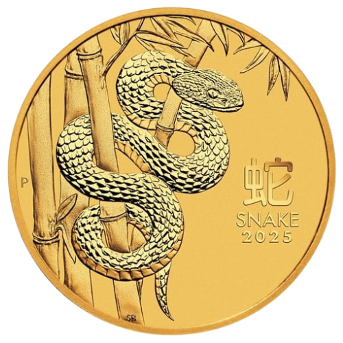 2025 1/2 oz Year of the Snake Gold Coin - Lunar Series III