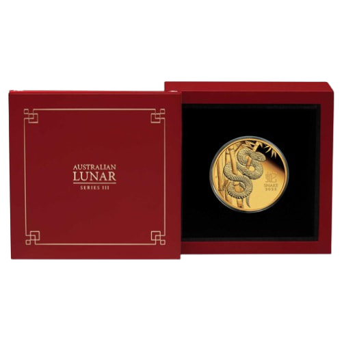 2025 1 oz Year of the Snake Gold Proof Coin - Lunar Series III - with Box & COA