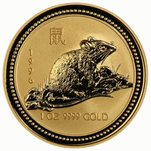 1996 1 oz Year of the Mouse Gold Coin - Lunar Series I