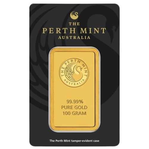 100 Gram Perth Mint Gold Bar - in Assay