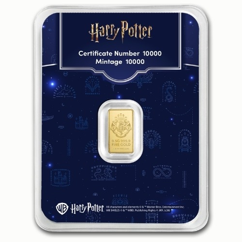 0.5 gram Harry Potter 25th Anniversary Gold Bar