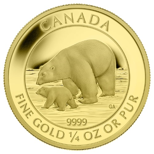 2015 1/4 oz Canadian Polar Bear Gold Coin