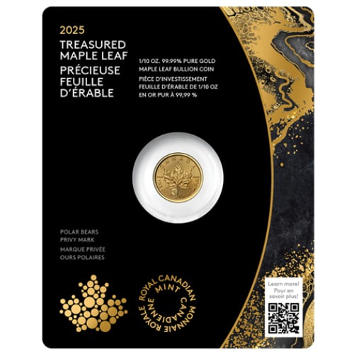 2025 1/10 oz Canadian Gold Maple Leaf Coin - Polar Bear Privy Mark