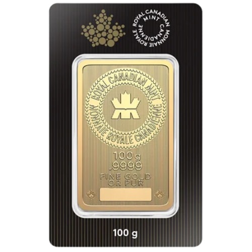 100 Gram Canadian Pure Gold Bar