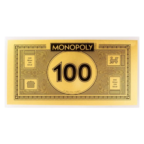 2024 1 Gram Samoa Monopoly Gold Foil Note