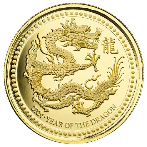 2024 1 oz Samoa Dragon Gold Coin with Box & COA
