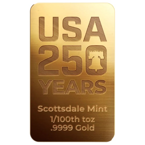 Buy 1/100th oz 250th Anniversary USA Gold Bar | SD Bullion