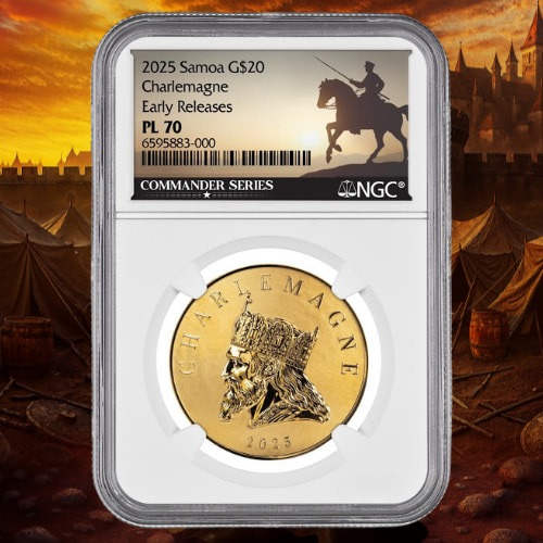 2025 NGC PL-70 Early Releases 1 oz Charlemagne Gold Coin - Commander Series