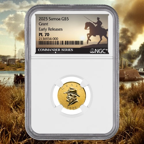 2025 NGC PL-70 Early Releases 1/10 oz Grant Gold Coin - Commander Series