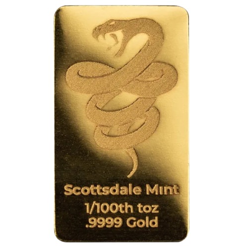 2025 1/100 oz Lunar Snake Gold Bar