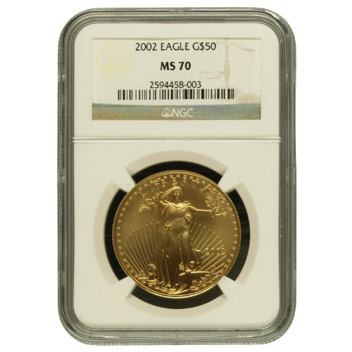 2002 NGC MS-70 1 oz American Gold Eagle Coin