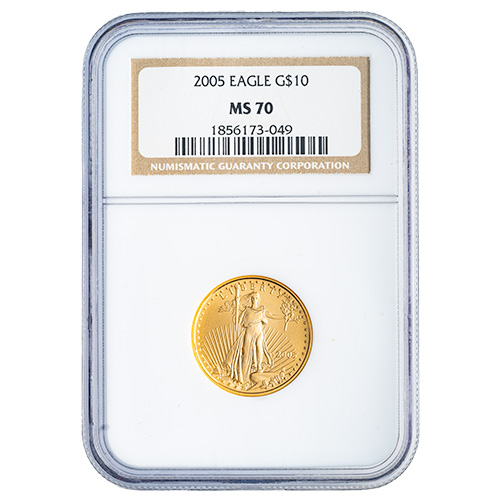 2005 NGC MS-70 1/4 oz American Gold Eagle Coin