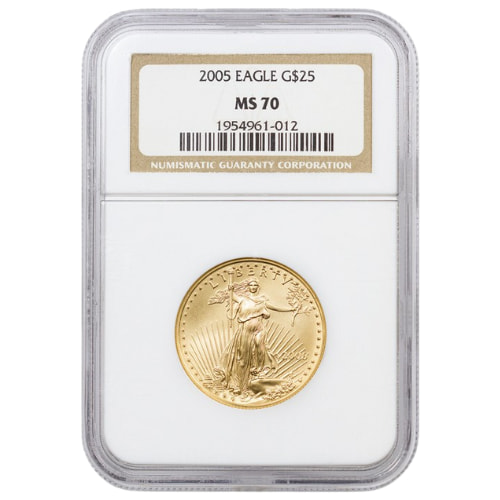 2005 NGC MS-70 1/2 oz American Gold Eagle Coin