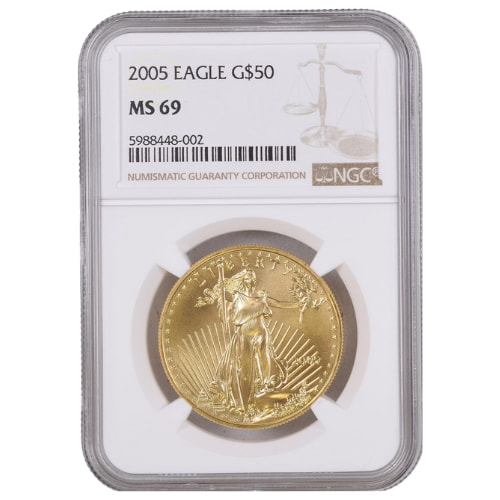 2005 NGC MS-70 1 oz American Gold Eagle Coin