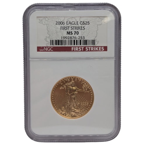 2006 NGC MS-70 First Strikes 1/2 oz American Gold Eagle Coin