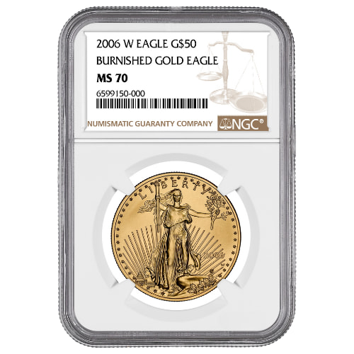 2006-W NGC MS-70 1 oz American Gold Eagle Burnished Coin