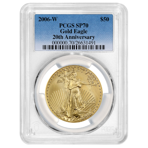 2006-W PCGS SP-70 1 oz American Gold Eagle Burnished Coin