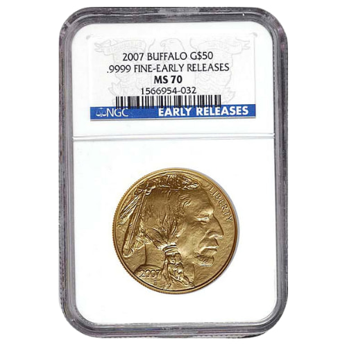 2007 NGC MS-70 Early Releases 1 oz American Gold Buffalo Coin
