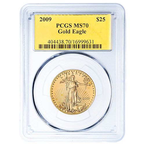 2009 PCGS MS-70 1/2 oz American Gold Eagle Coin - Gold Foil Label