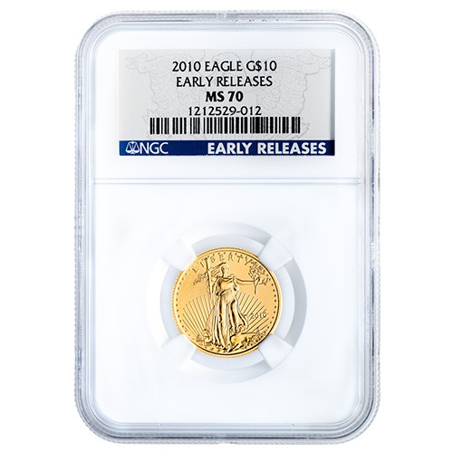 2010 NGC MS-70 Early Releases 1/4 oz American Gold Eagle Coin