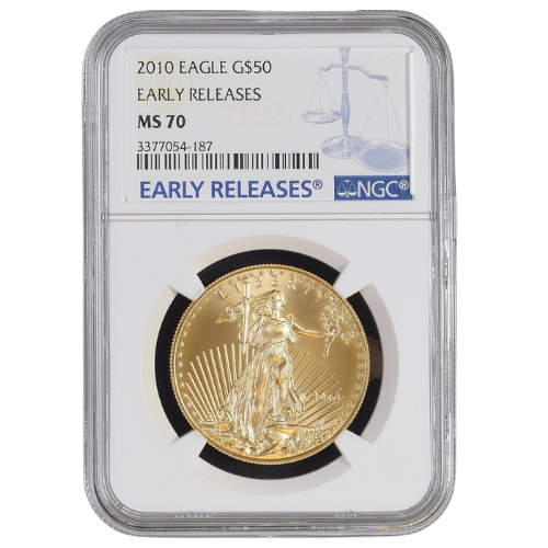 2010 NGC MS-70 Early Releases 1 oz American Gold Eagle Coin