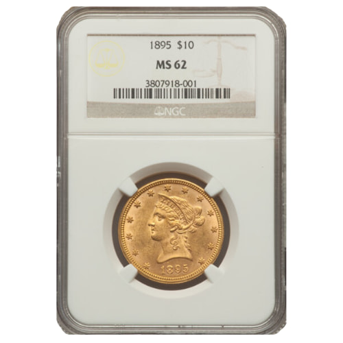 1895 NGC MS-62 $10 Liberty Eagle Gold Coin